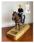 JINETE Y SU CABALLO 30 CM DE ALTO