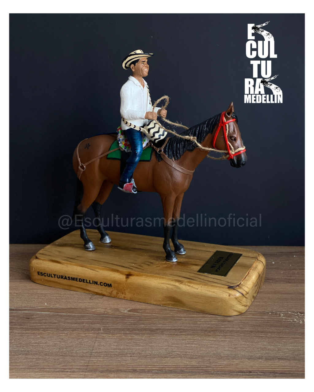 JINETE GUAJIRO EN CABALLO CRIOLLO COLOMBIANO PERSONALIZADO