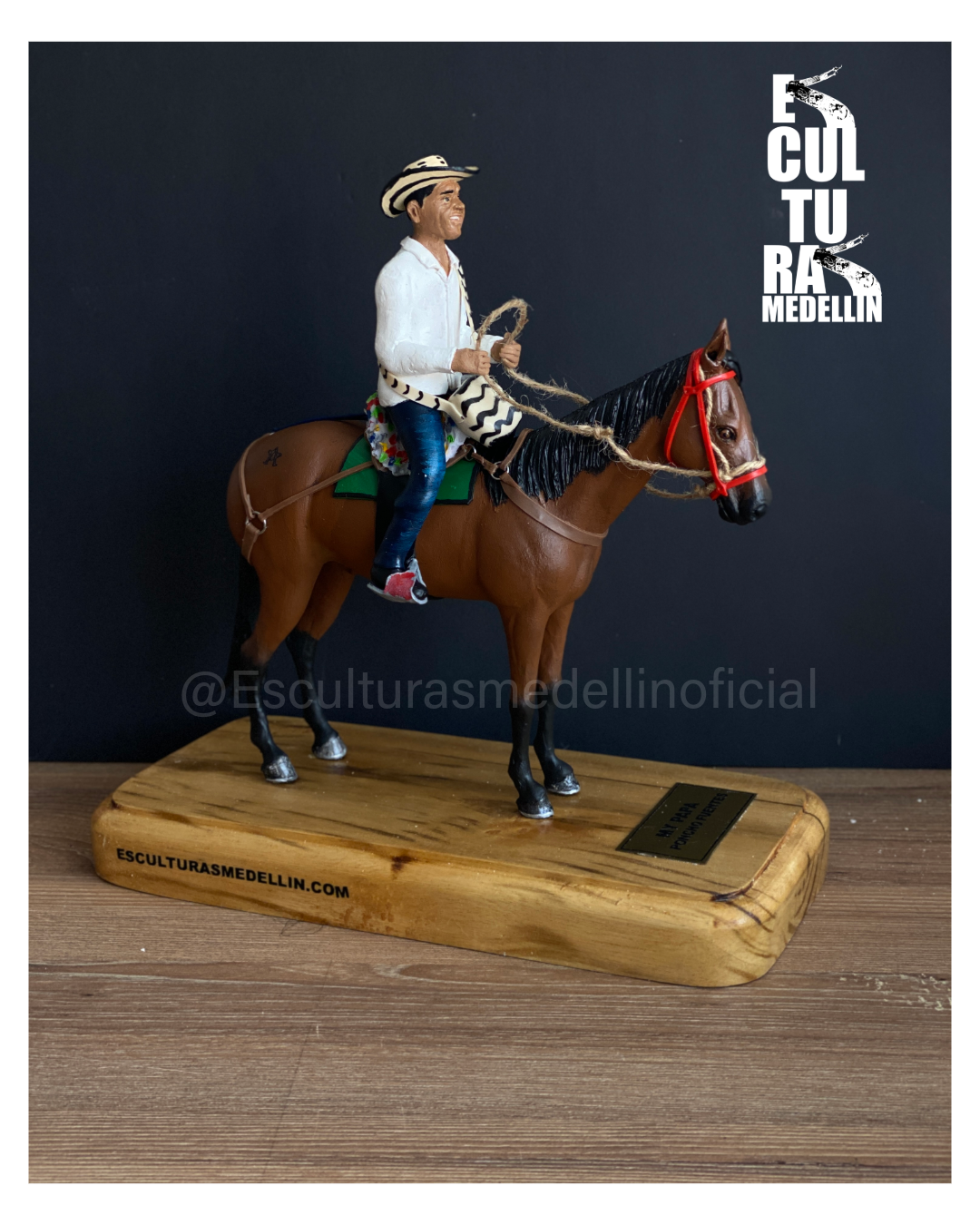 JINETE GUAJIRO EN CABALLO CRIOLLO COLOMBIANO PERSONALIZADO