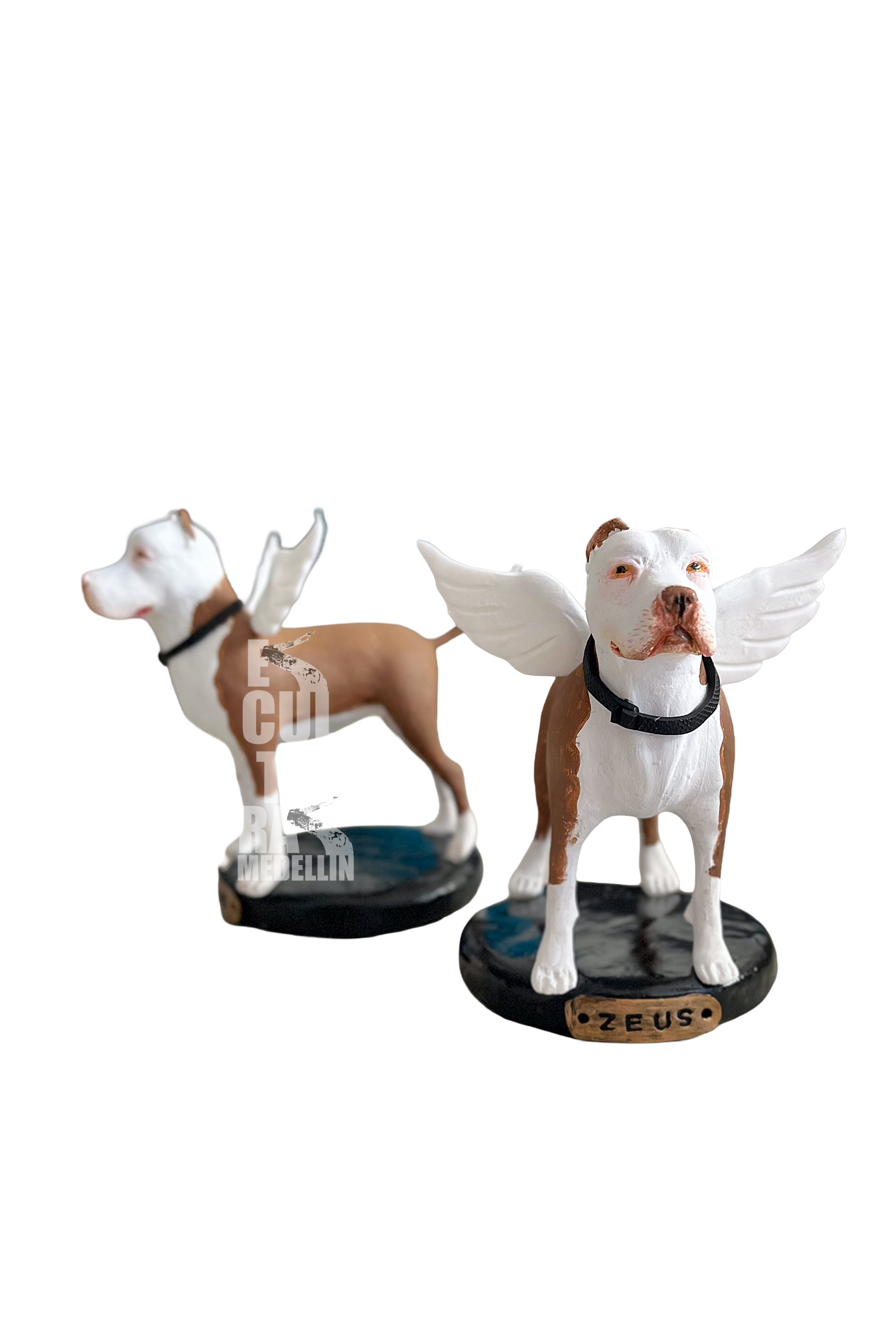 ESCULTURA PEQUEÑA PERRO PITBULL